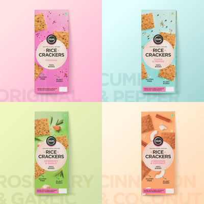 Rice Crackers – Cumin & Pepper | Gluten-Free , Vegan , Baked Not Fried