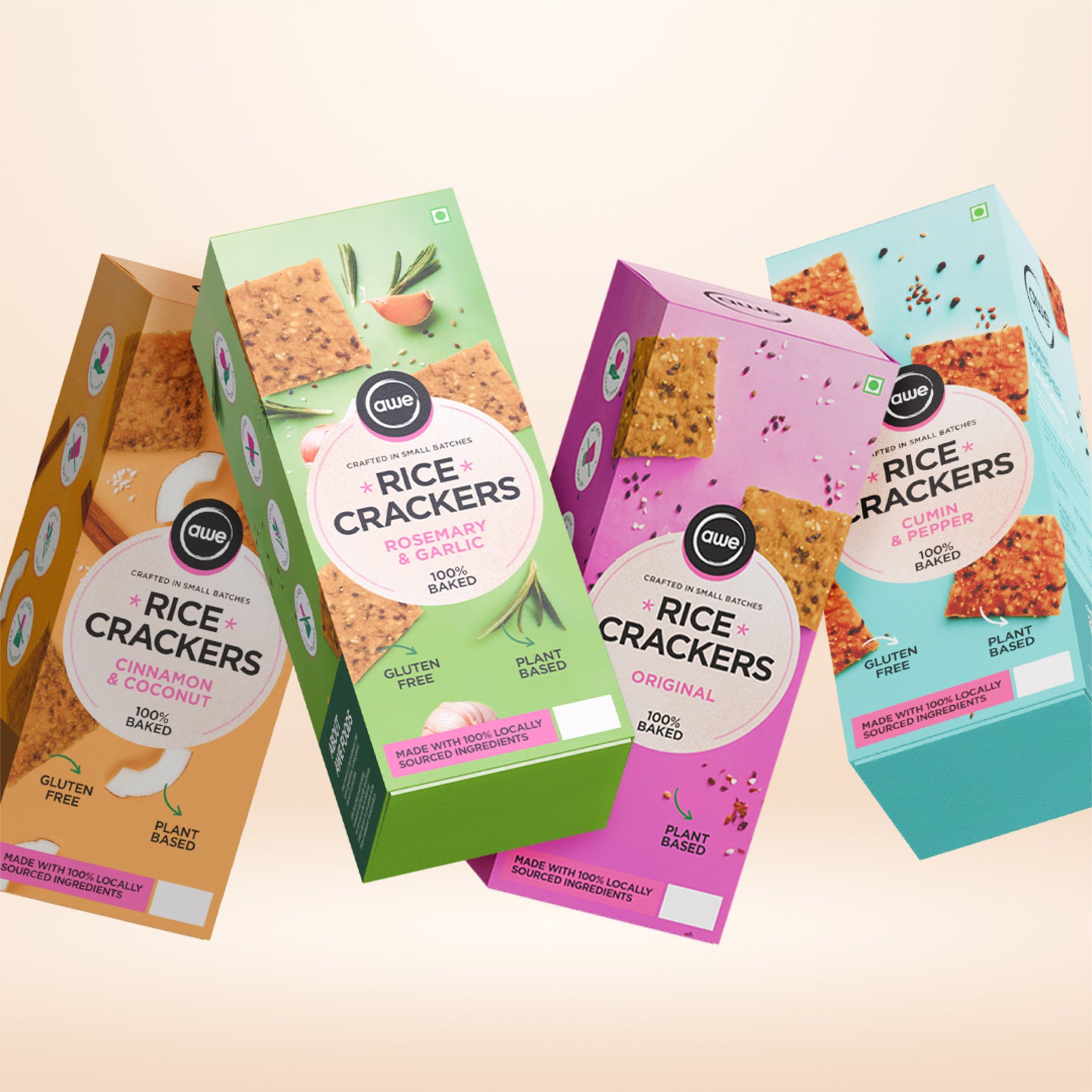 Bio Rice Crackers Rice Crackers – Original | Gluten-Free, Vegan, Baked Not Fried – Awe Foods